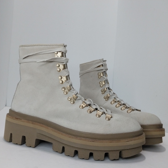 All Saints Wanda Genuine Suede Lug‎ Sole Combat Boot, NWT, Size 40 - Picture 10 of 11